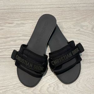 DIO REVOLUTION SLIDE Black and Khaki Technical Fabric with Camouflage Motif